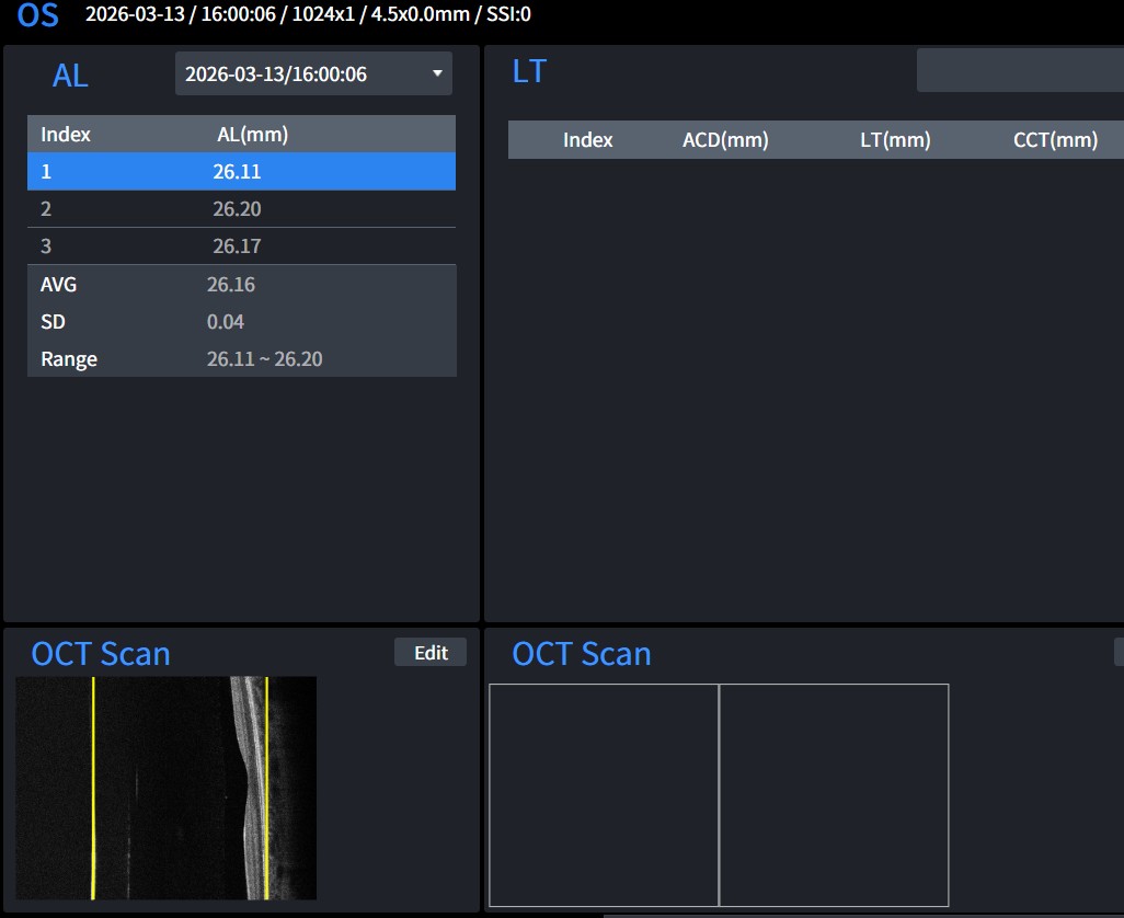 Huvitz aslengtemeting oogbollengte