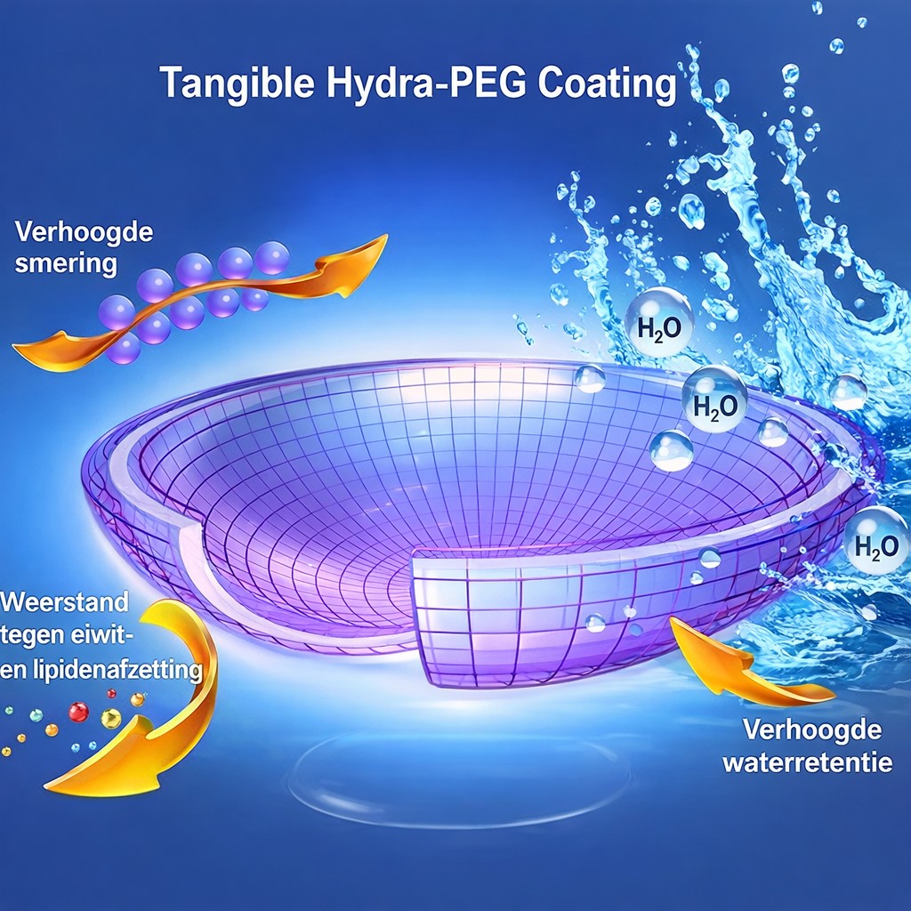 Hydra-Peg coating scleralens
