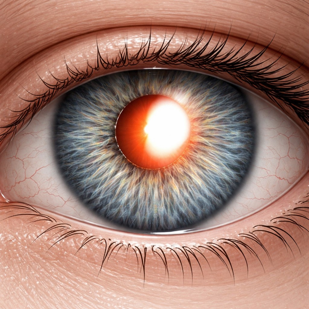 Diafane iris close-up