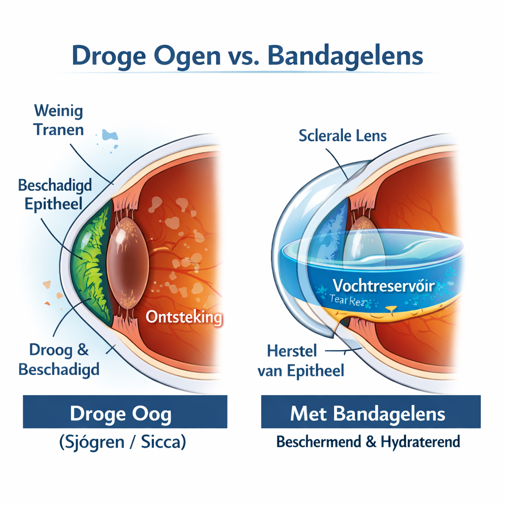 Aanpassing scleralens Sicca Sjogren JGK