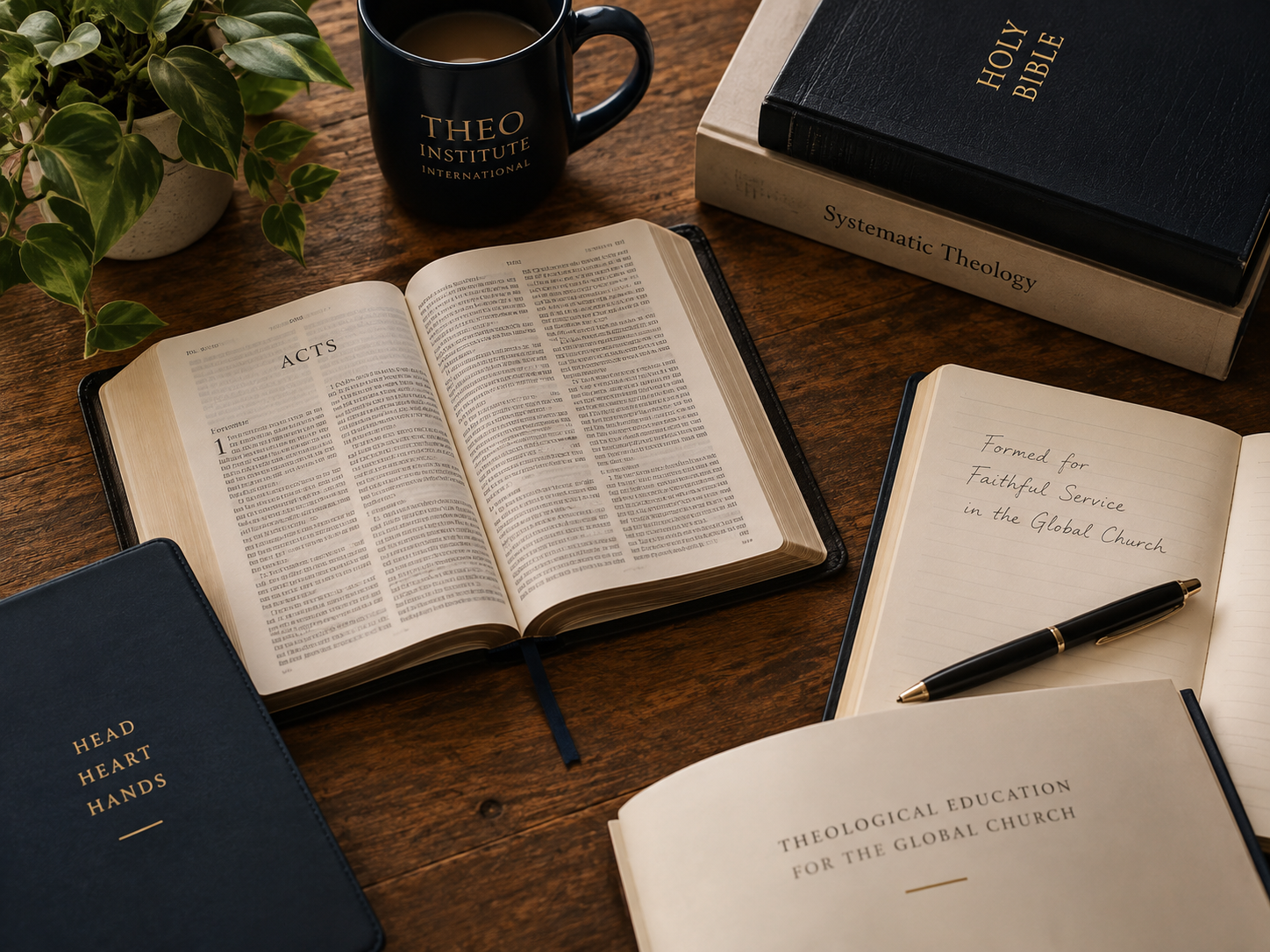 Theological study scene representing the Theo Community Participation Fee