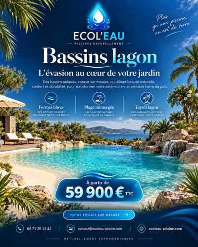 Bassin lagon ECOL’EAU – à partir de 59 900 € TTC