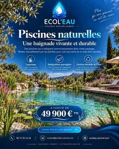 Piscine naturelle ECOL’EAU – à partir de 49 900 € TTC