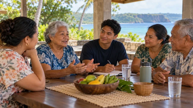 An illustrative community conversation across generations in Saipan