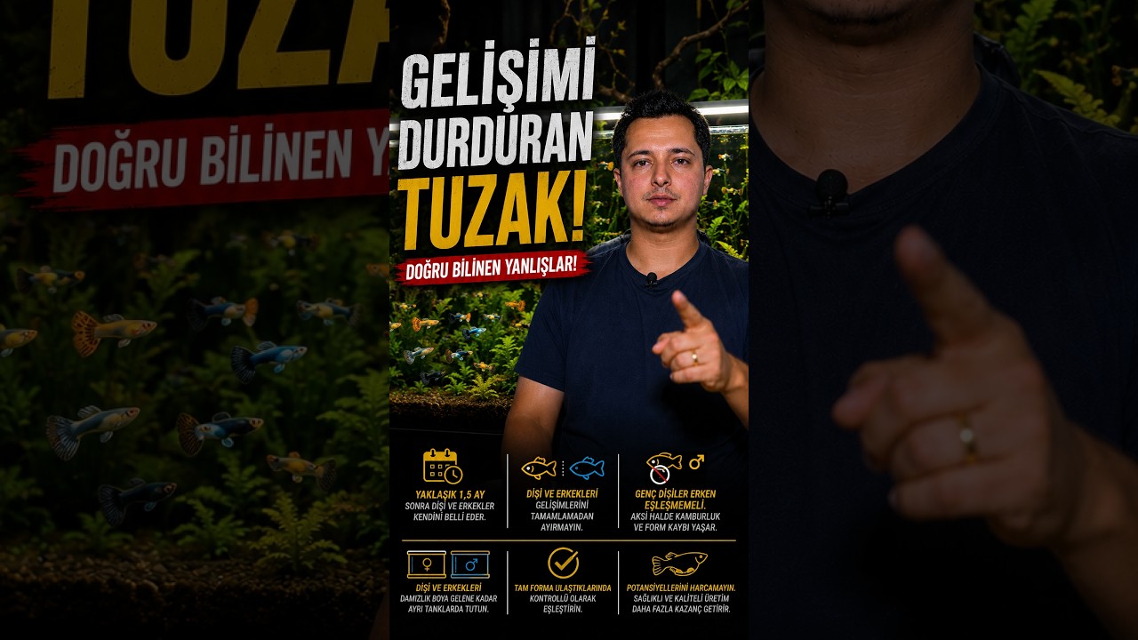 Dişi erkek ayırma zamanı: Neden yanlış yapıyorsunuz? #akvaryum #guppy #üretim